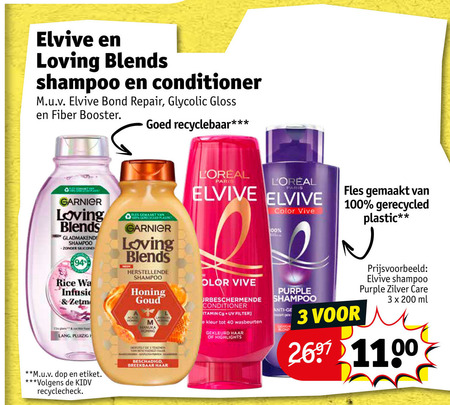 Garnier Loving Blends   shampoo, conditioner folder aanbieding bij  Kruidvat - details