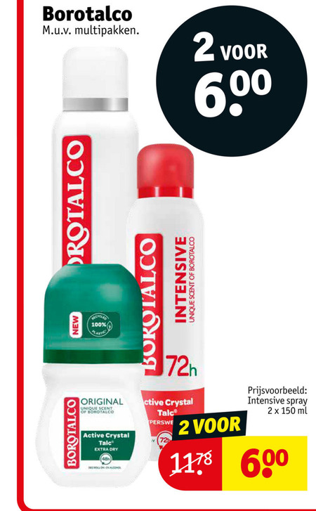 Borotalco   deodorant folder aanbieding bij  Kruidvat - details