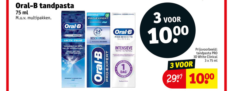 Oral-B   tandpasta folder aanbieding bij  Kruidvat - details