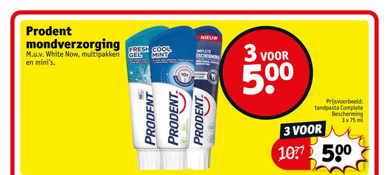 Prodent   tandpasta folder aanbieding bij  Kruidvat - details