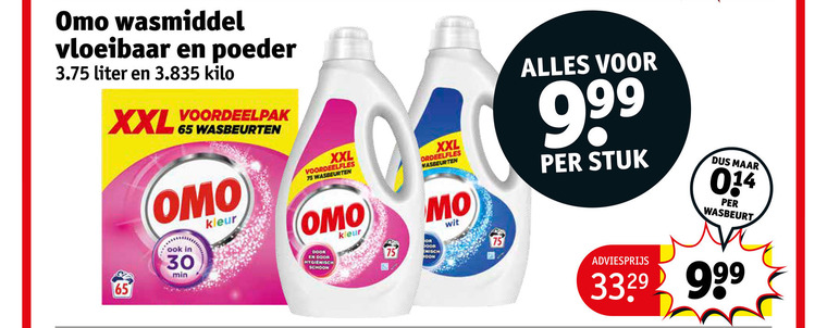 Omo   wasmiddel folder aanbieding bij  Kruidvat - details