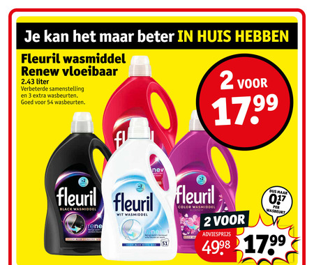 Fleuril   wasmiddel folder aanbieding bij  Kruidvat - details