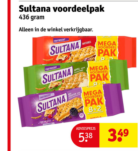 Sultana   fruitbiscuit folder aanbieding bij  Kruidvat - details