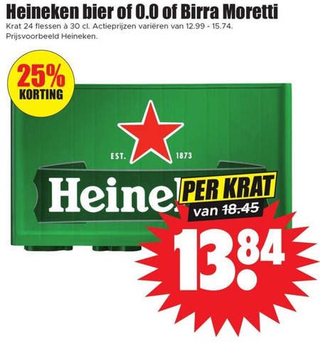 Heineken 0.0   krat bier folder aanbieding bij  Dirk - details