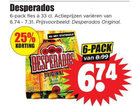 Desperados   speciaalbier folder aanbieding bij  Dirk - details