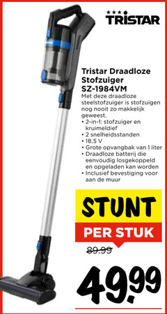 Bruin chocola Wrijven Nevac steelstofzuiger folder aanbieding bij Van Cranenbroek - details