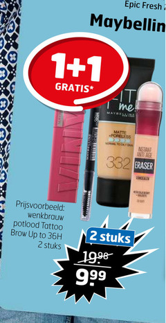 oogschaduw, mascara folder aanbieding bij Trekpleister -