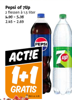  pepsi 7-up cola frisdrank 1 2 flessen liter v.a. 