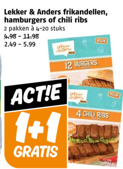  1 2 4 12 100 frikandellen hamburgers chili ribs pakken stuks burgers 