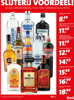  1 4 23 28 35 40 100 700 slijterij voordeel maandag jenever legner licor jameson distilled whiskey london dry gin harpoon proof absolut vodka jardin vieux boomsma dujardin disaronno blu originale since jonge sonnema berenburg cafe marakesh original welke nix18 fles ml mcafee orginal coffee likeur graanjenever oud friesche beerenburger 12 amaretto 15 99 irish 