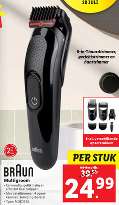  1 2 4 6 20 baardtrimmer haartrimmer jaar jahre braun multigroom haar detailtrimmer opzet kammen reinigingsborstel opzetstukken stuk 