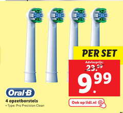  4 oral b opzetborstels pro precision clean lidl.nl 