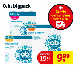  o.b. bigpack mini comfort super verzending ob procomfort 15 