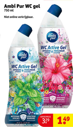  750 ambi pur wc gel ml online active versheid hygiene nettoyage efficace fragrances anti odor agents reiniging botanische geuren mint jasmine hibiscus rose 