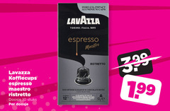  lavazza koffiecups 10 espresso maestro ristretto doosje stuks zero co impact aluminium caps torino italia intense elegance chocolate notes intensity dark compatible with nespresso original machines by 1 99 