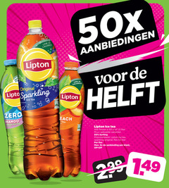  lipton ice tea 20 34 50 100 141 calories original sparkling zero mango green bruisend each 13 flessen 1 5 liter fles 5x aanbieding 
