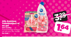  50 100 750 ambipur toiletblokken wc gel pink fles ml stuk eco pack carton active rose lily ambi pur hygiene fraicheur nettoyage efficace reiniging pine hibiscus 1 64 