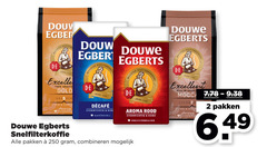  douwe egberts koffie 2 100 250 meester joure arabic gold premium filtermaling douw koffiebranders evenwichtig aroma rood cafeinevrij rond snelfiltermaling joline excellent rijk mocca pakken snelfilterkoffie combineren 