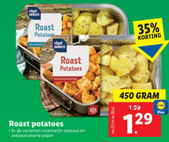  22 28 35 101 450 chef select roast potatoes rozemarijn zeezout zwarte peper 