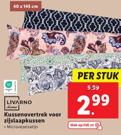  40 cm standard livarno home kussenovertrek zijslaapkussen stuk 5.99 2 99 lidl.nl 