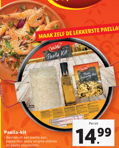  paella kit seasoning mix pan rijst vergine olijfolie kruidenmix 