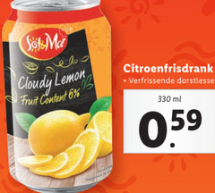  fruitdrank 6 330 cloudy lemon fruit content dorstlesser ml 