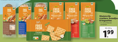  6 bio free from gluten baguette rustiek classique with millet flakes linseed flour snack day crackers sea salt rosemary glutenvrije broodjes baguettes 160-200 