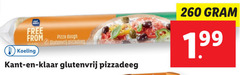  260 free from koeling pizza dough glutenvrij pizzadeeg kant klaar 