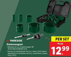  6 iii parkside gatenzaagset o.a. gatenzagen 19 25 44 mm hardmetaal steen licht beton gipsplaat aluminium koper hout pvc 