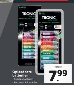  8 1000 aaa 8x micro tronic aa rechargeble rechargeable batteries ready to use colour edition oplaadbare batterijen reeds opgeladen stuks 