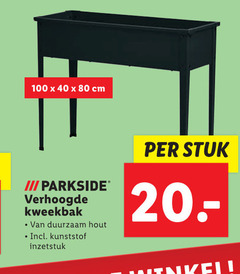  40 80 100 cm parkside kweekbak duurzaam hout kunststof inzetstuk stuk 