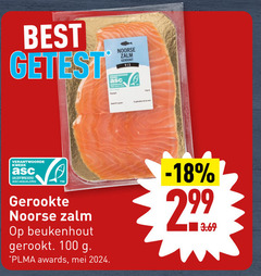  100 best getest noorse zalm gerookt vis kweek gecertificeerd asc-aqua.org gerookte beukenhout awards 