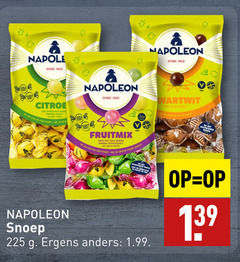  225 napoleon gele citroen bonbons snoep fruitmix frisse aux poeder avec poudre ergens 