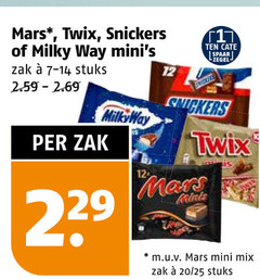  12 17 mars twix snickers milky zak stuks milkyway spaar prints mini mix 20 25 