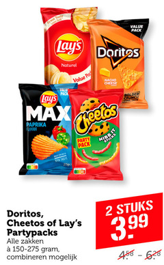  2 taste salt pack doritos lays naturel paprika flavour crunch nacho cheese cheetos party nibbit sticks conic partypacks zakken combineren stuks 3.99 