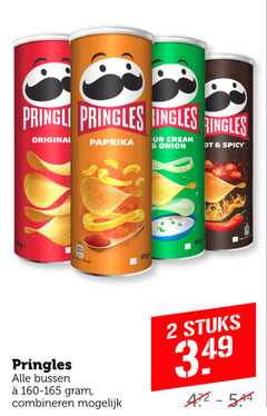  2 pringles original paprika cream onion spicy bussen combineren stuks 