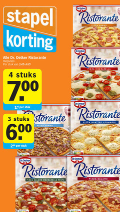  3 4 dr.oetker stapel ristorante dr. oetker diepvries stuk pizza hawaii mozzarella stuks nutri score quattro formaggi 60 tonno 2 salame pesto 