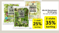  ijsbergsla sla rucola 1 2 25 35 gemengde salade krulsla gele wortel fris knapperig slamelange lollo rossa kruidig licht pittig witte rook slamelanges stuk gewassen stuks 