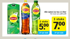  lipton ice tea 2 3 250 sugar liter stuk original sparkling green stuks 