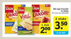  1 2 17 liga 2x vitalu racotte graco enige volkorenmeel tarwebloem volkoren vezel crackers naturel stuk 20 cracotte stuks 3 50 