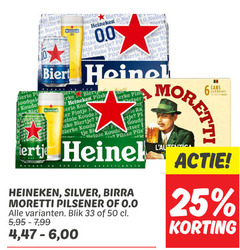  heineken 0.0 birra moretti silver blikjes bier 6 25 33 50 biertje pils be pil pie kou koude pilsener blik 5 99 4 00 boretti 