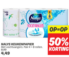  4 8 50 nalys inspired by nature vochtvangers super absorberend keukenpapier pak rollen 99 