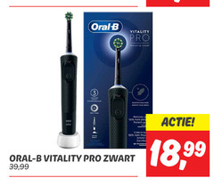  100 oral b vitality pro protect clean timer zwart 99 sensitive mode sensitiv removes up 18 