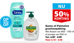  50 500 650 750 sanex natural prebiotic agave revitalizing shower gel palmolive naturals milk grootverpakking flessen ml pompje 