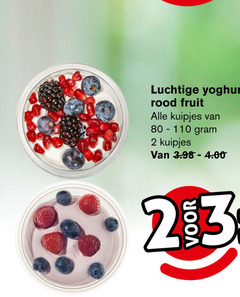  2 80 luchtige yoghurt rood fruit kuipjes 