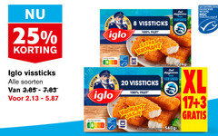  3 8 17 20 25 100 gecertificeerd duurzame visseri www.msc.org nl iglo vissticks soorten versheid filet krokant jasje diepgevroren xl 