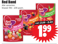  red band stazak snoepmix melange confiserie zacht zoet tendre kleur dropfruit duo winegums zuur 1 99 