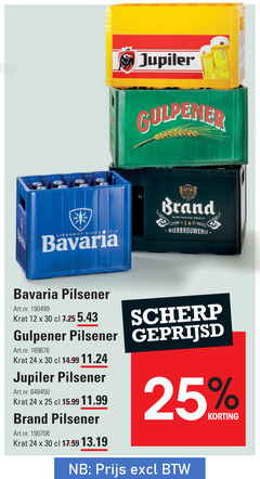  jupiler bavaria brand gulpener krat bier 12 24 25 30 lieshout bierbrouwerij pilsener scherp geprijsd 