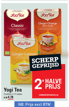  yogi tea thee 2 17 yogitea biologisch classic ayurvedische specerijenthee kaneel kardemom gember ginger orange with vanilla kruidenthee sinaasappelschil vanille lemon citroenschil pepe versterkend inspirerend opwekkend theezakjes 1 pakken zakjes zonovergoten vrolijk 30 scherp geprijsd halve combineren 