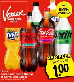  1 voordeel markt fant coca cola sprite original taste zero sugar your endless summer lime new fanta orange soorten flessen liter fles 